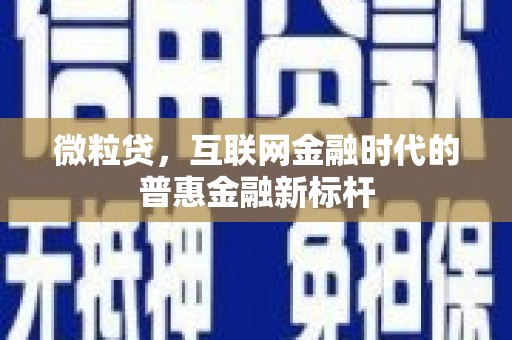 郑州微粒贷，互联网金融时代的普惠金融新标杆