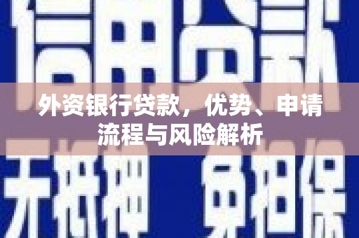 郑州外资银行贷款，优势、申请流程与风险解析