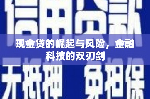 郑州现金贷的崛起与风险，金融科技的双刃剑