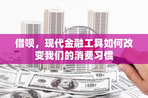 郑州借呗，现代金融工具如何改变我们的消费习惯