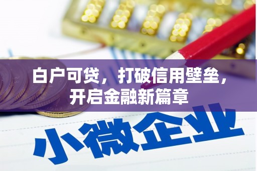 郑州白户可贷，打破信用壁垒，开启金融新篇章