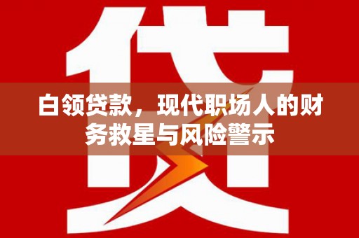 郑州白领贷款，现代职场人的财务救星与风险警示