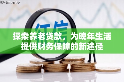郑州探索养老贷款，为晚年生活提供财务保障的新途径