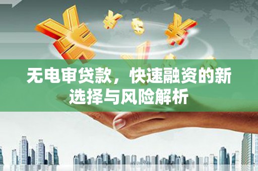 郑州无电审贷款，快速融资的新选择与风险解析