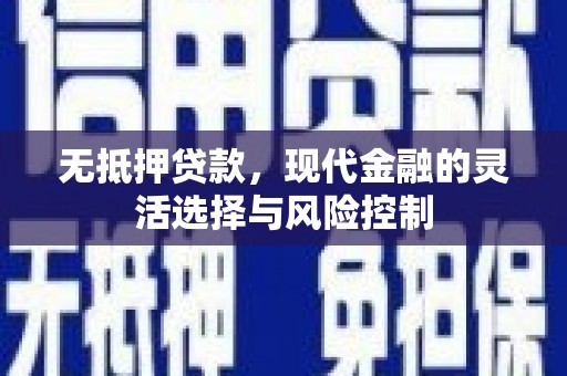 郑州无抵押贷款，现代金融的灵活选择与风险控制