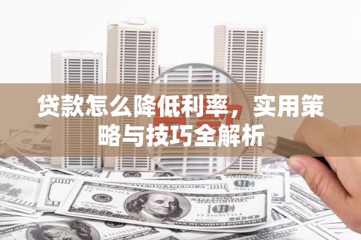 郑州贷款怎么降低利率，实用策略与技巧全解析