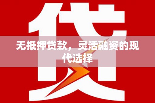 郑州无抵押贷款，灵活融资的现代选择