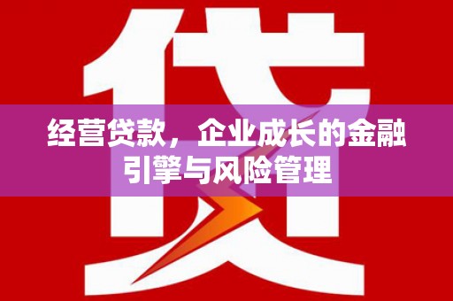 郑州经营贷款，企业成长的金融引擎与风险管理